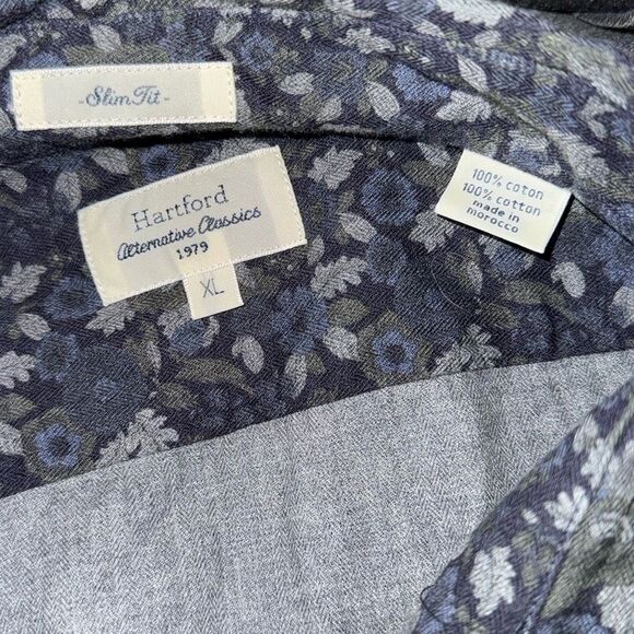 Hartford Sammy Button-Down Shirt Size XL - Picture 6 of 9